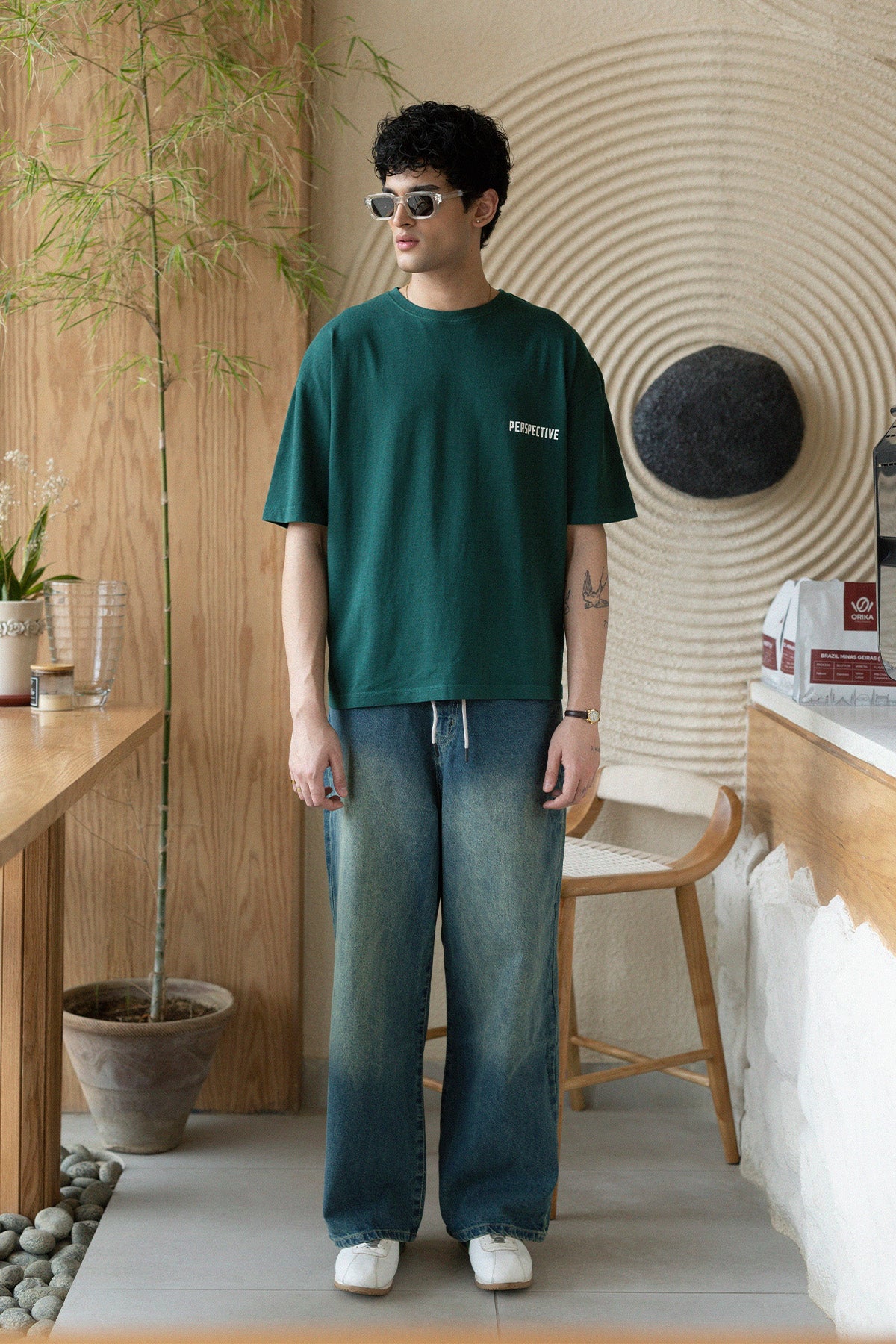 BOXY PUFF PRINT TEE FOREST BIOME
