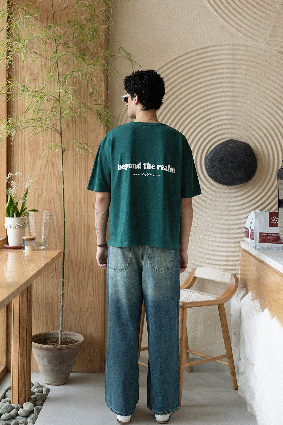 BOXY PUFF PRINT TEE FOREST BIOME