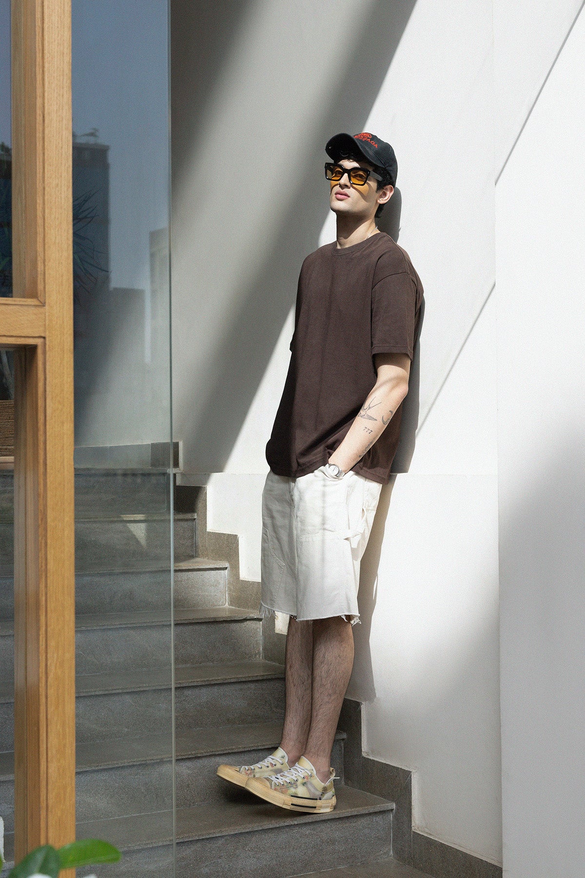 STONE WASHED OVERSIZED TEE SOLEMNITY