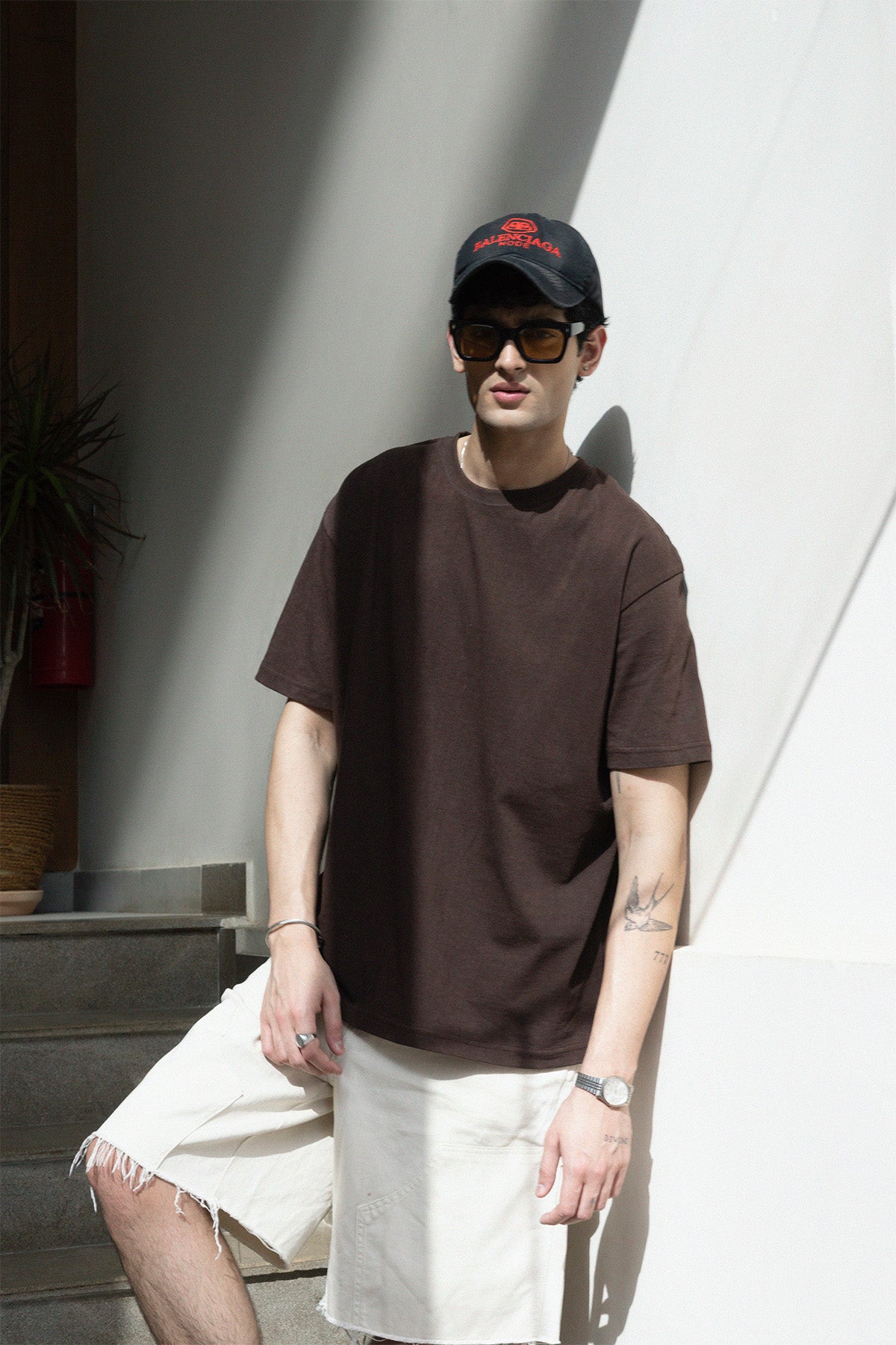 STONE WASHED OVERSIZED TEE SOLEMNITY