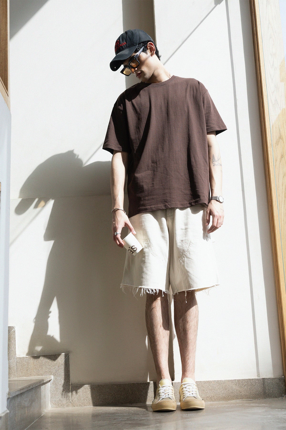 STONE WASHED OVERSIZED TEE SOLEMNITY