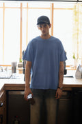 STONE WASHED OVERSIZED TEE MOUNTAIN BLUE BIRD