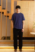 STONE WASHED OVERSIZED TEE MEDIEVAL BLUE