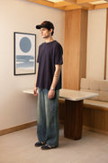 STONE WASHED OVERSIZED TEE BLACK CAT