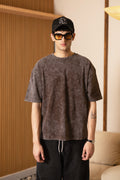 RIPPED ACID WASH BOXY TEE SOLEMNITY