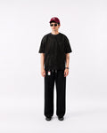 RIPPED ACID WASH BOXY TEE JET BLACK