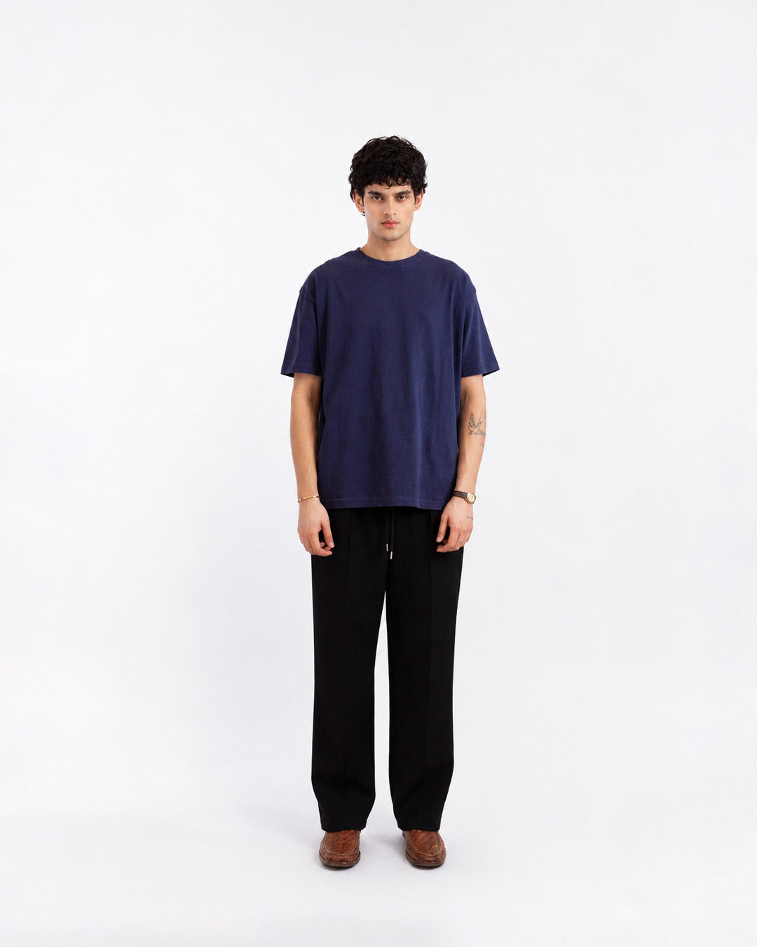 STONE WASHED OVERSIZED TEE MEDIEVAL BLUE