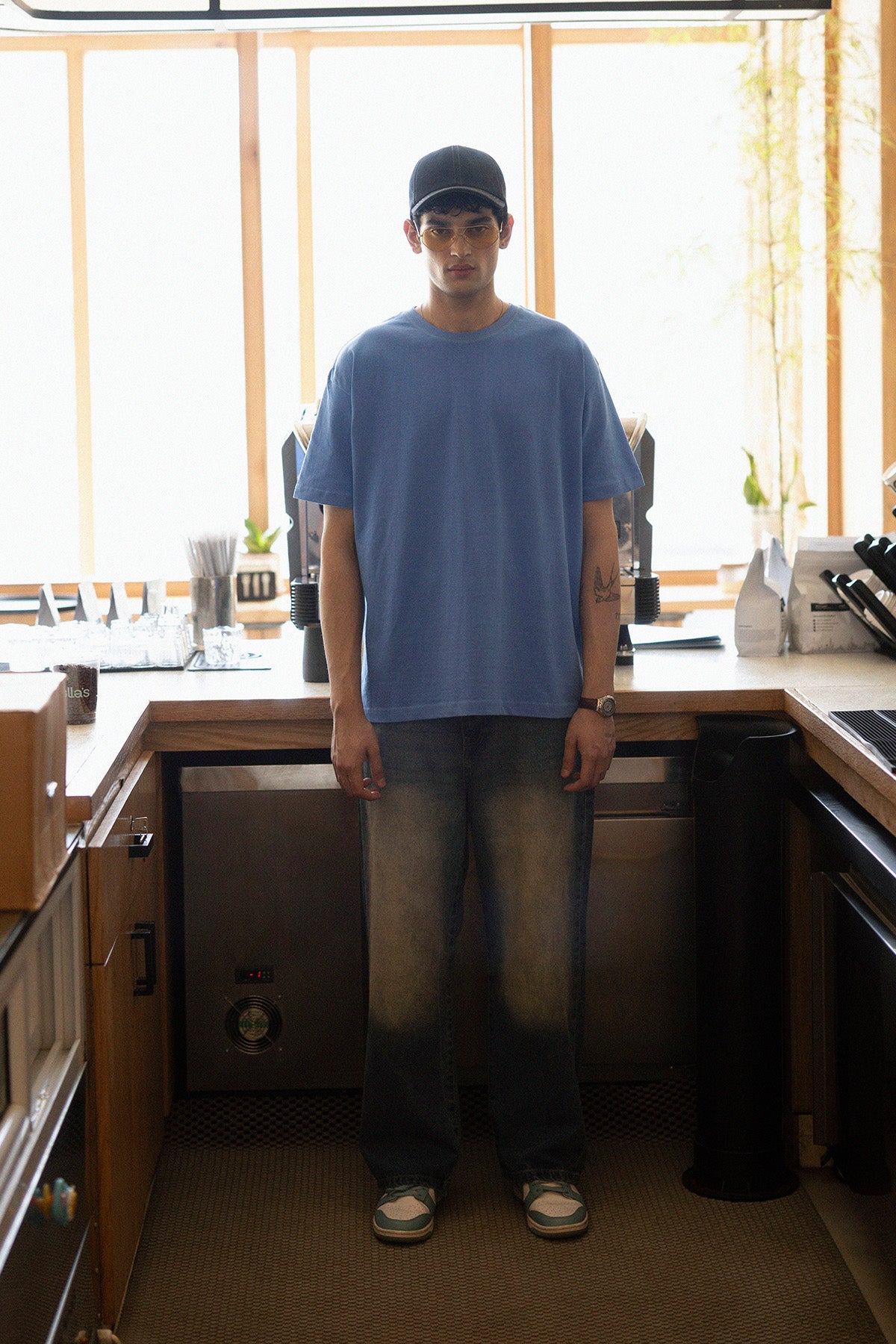 STONE WASHED OVERSIZED TEE SOLEMNITY