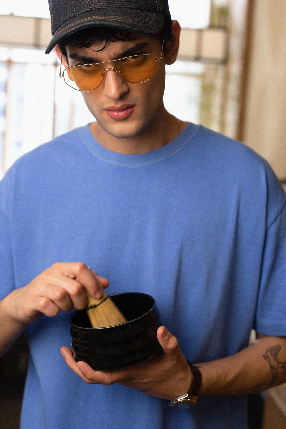 STONE WASHED OVERSIZED TEE SOLEMNITY