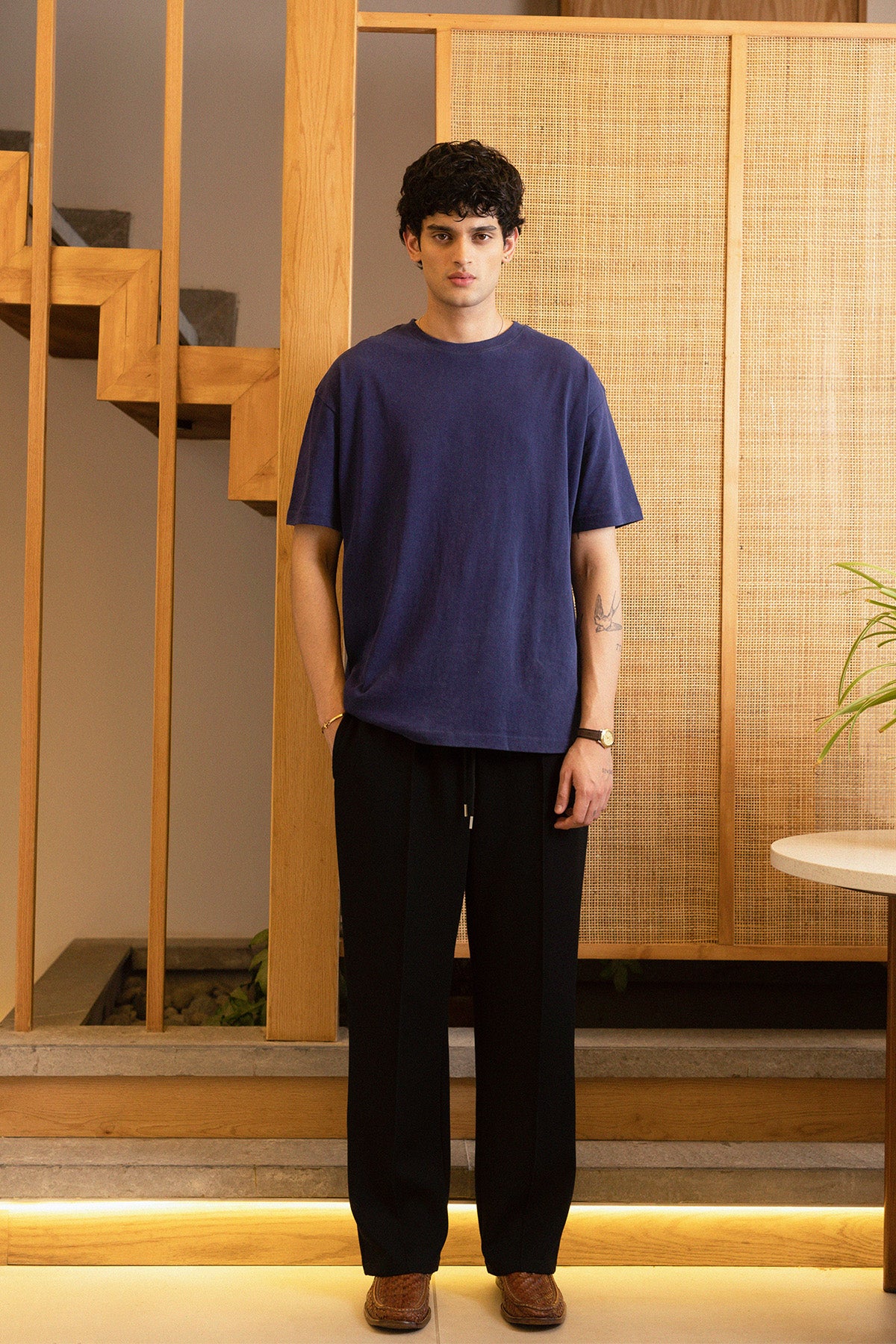 STONE WASHED OVERSIZED TEE MEDIEVAL BLUE