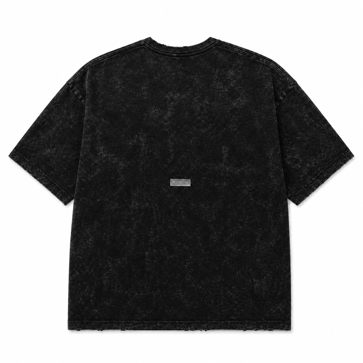 RIPPED ACID WASH BOXY TEE JET BLACK